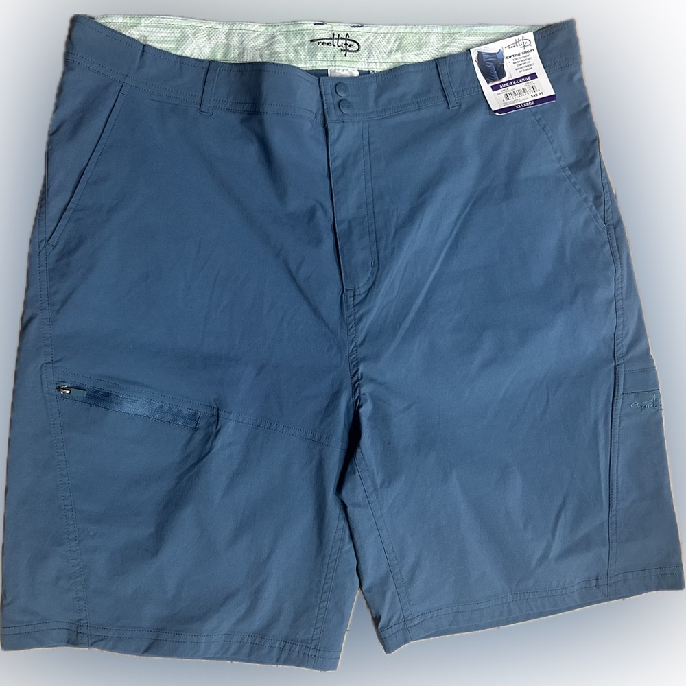 NWT Men’s Reel Life SZ XXL teal “Riptide” shorts, water resistant/waist 40”-42”